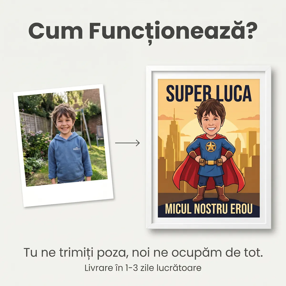 Tablou personalizat Micul Erou - cadou copii Alpacka Gift [5]