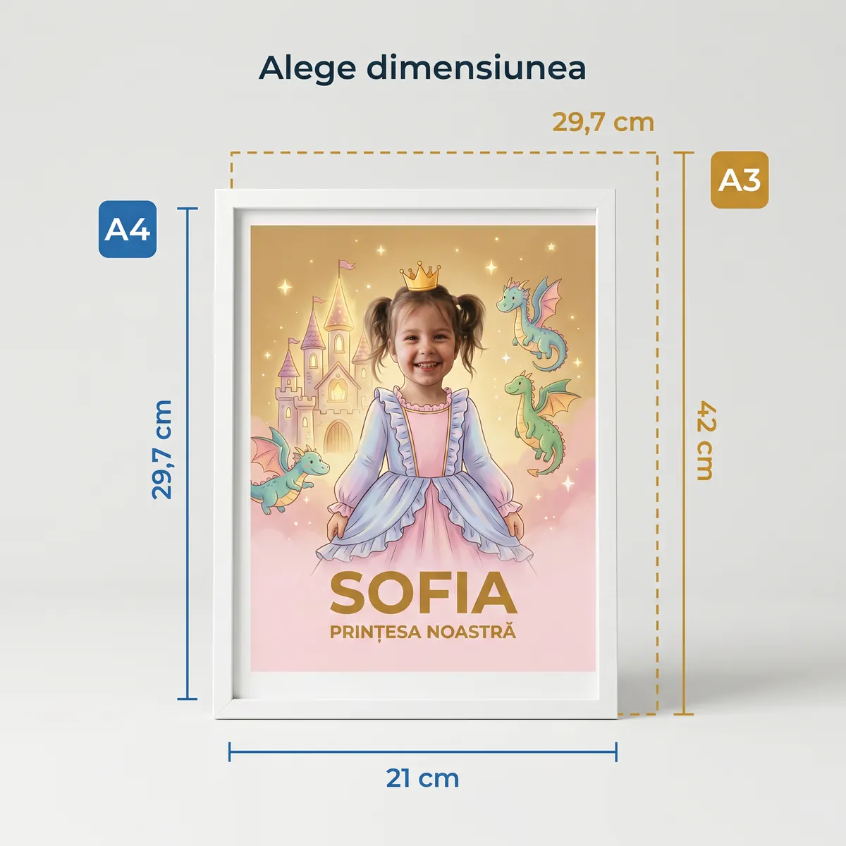 Tablou personalizat Prințesă - cadou copii Alpacka Gift [4]