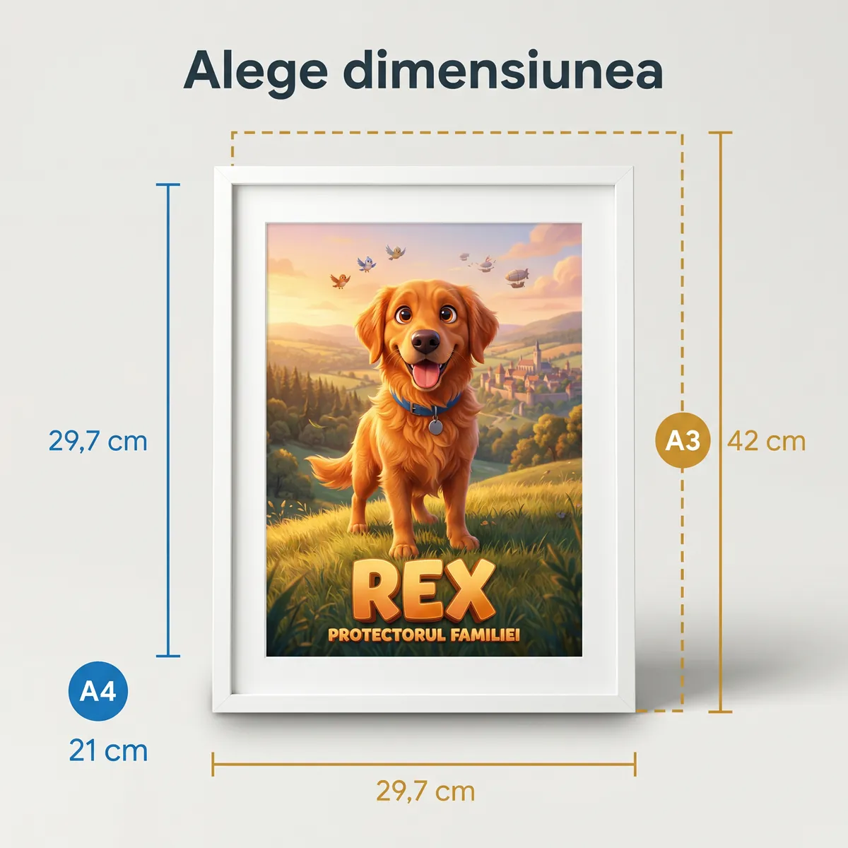 Tablou Personalizat Caine Aventurier - cadou pet personalizat [4]
