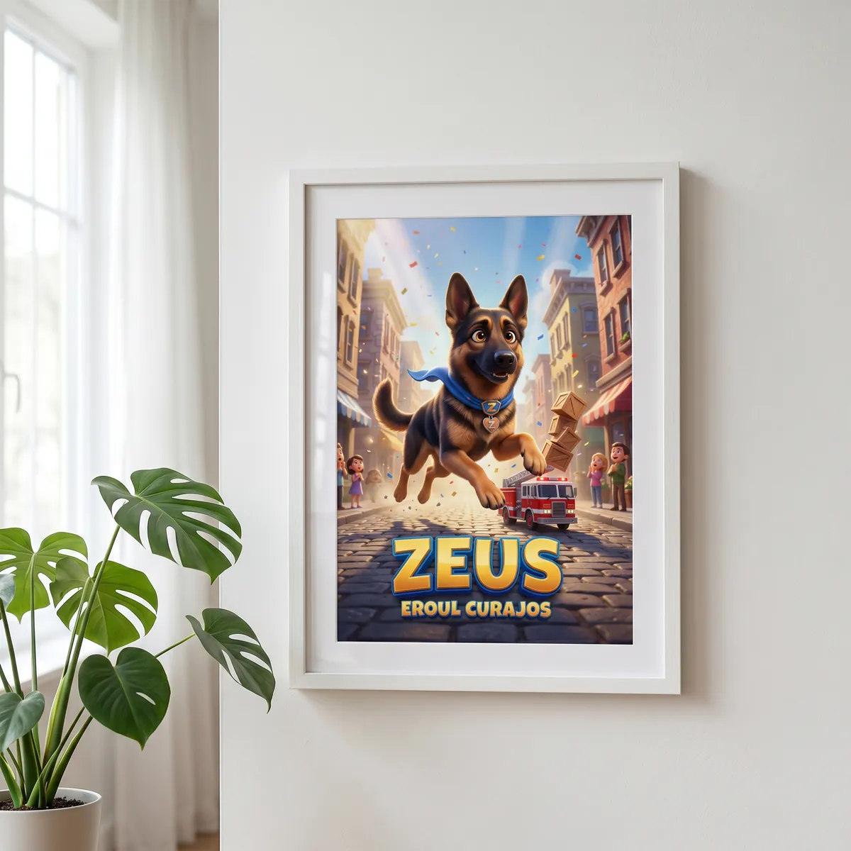 Tablou Personalizat Caine Erou - cadou pet personalizat [2]