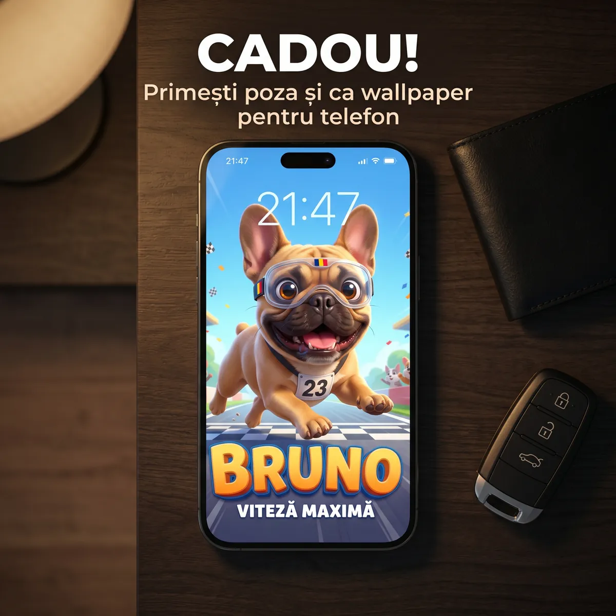 Tablou Personalizat Caine Pilot - cadou pet personalizat [6]