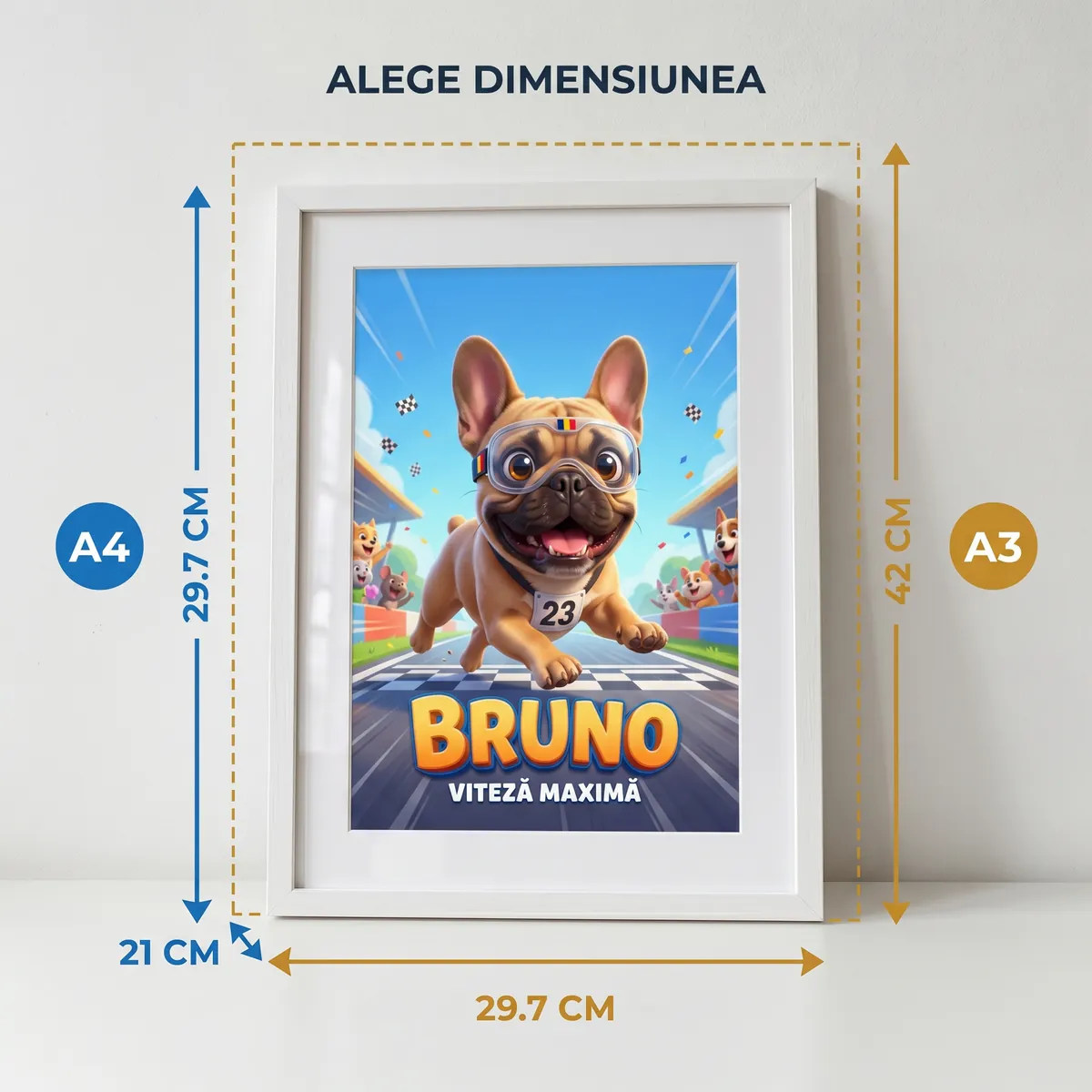 Tablou Personalizat Caine Pilot - cadou pet personalizat [4]