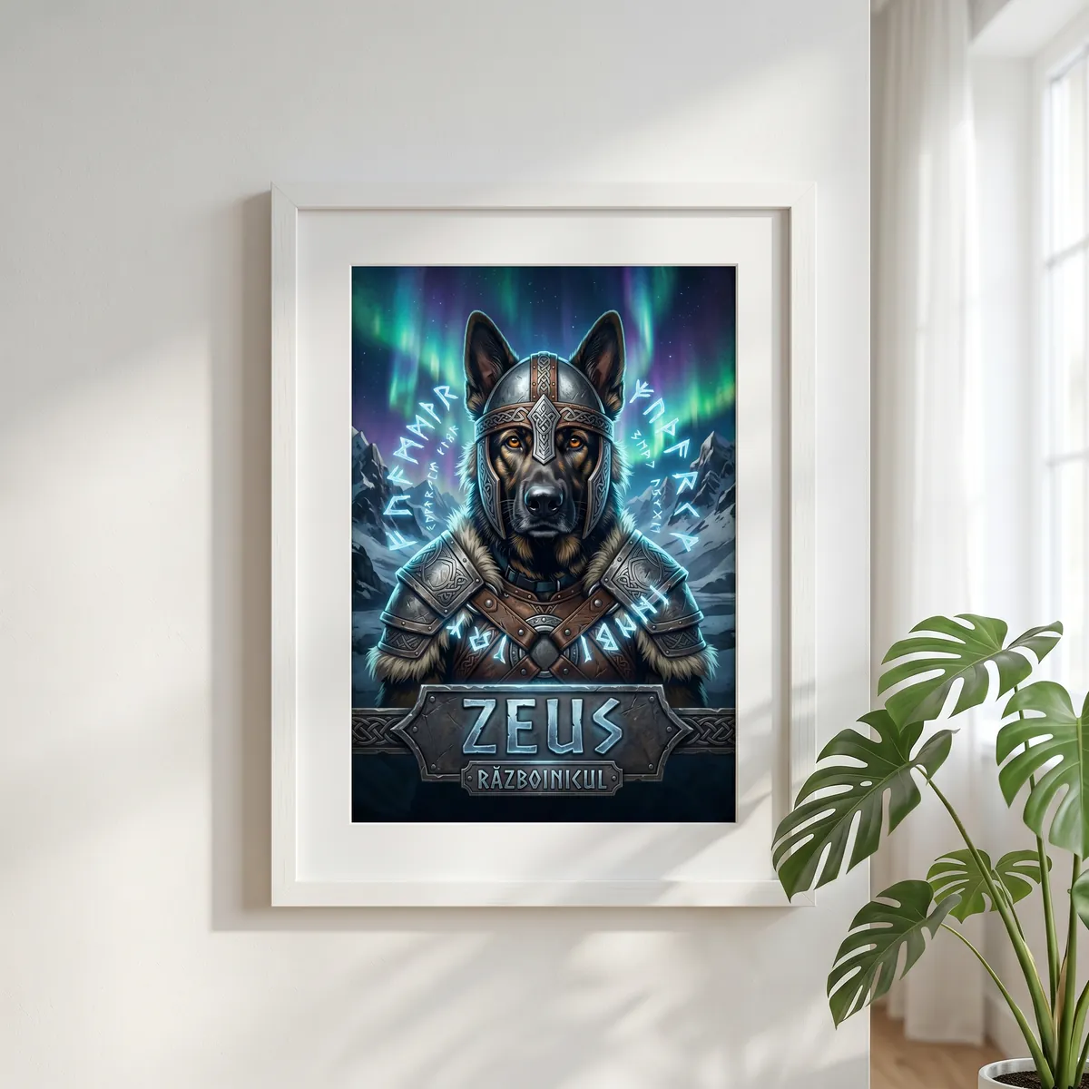 Tablou Personalizat Caine Razboinic Viking - cadou pet personalizat [2]