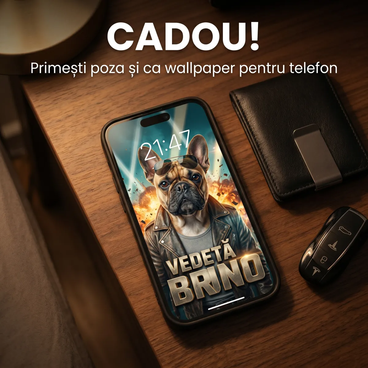 Tablou Personalizat Caine Star de Film - cadou pet personalizat [6]