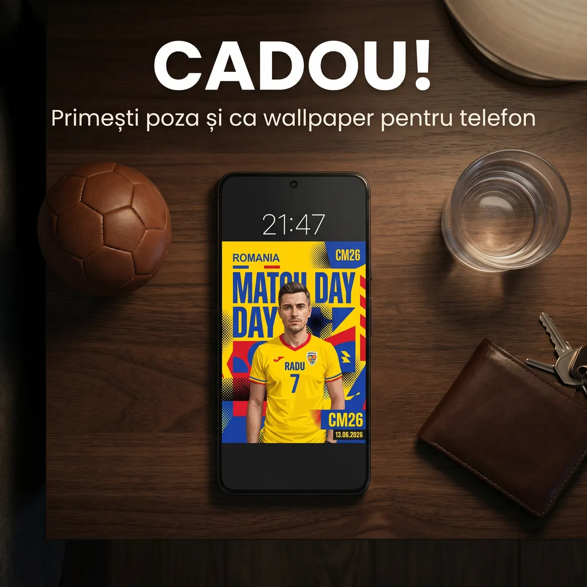 Tablou personalizat Campionatul Mondial 2026 Editia Aur - cadou fotbal [6]