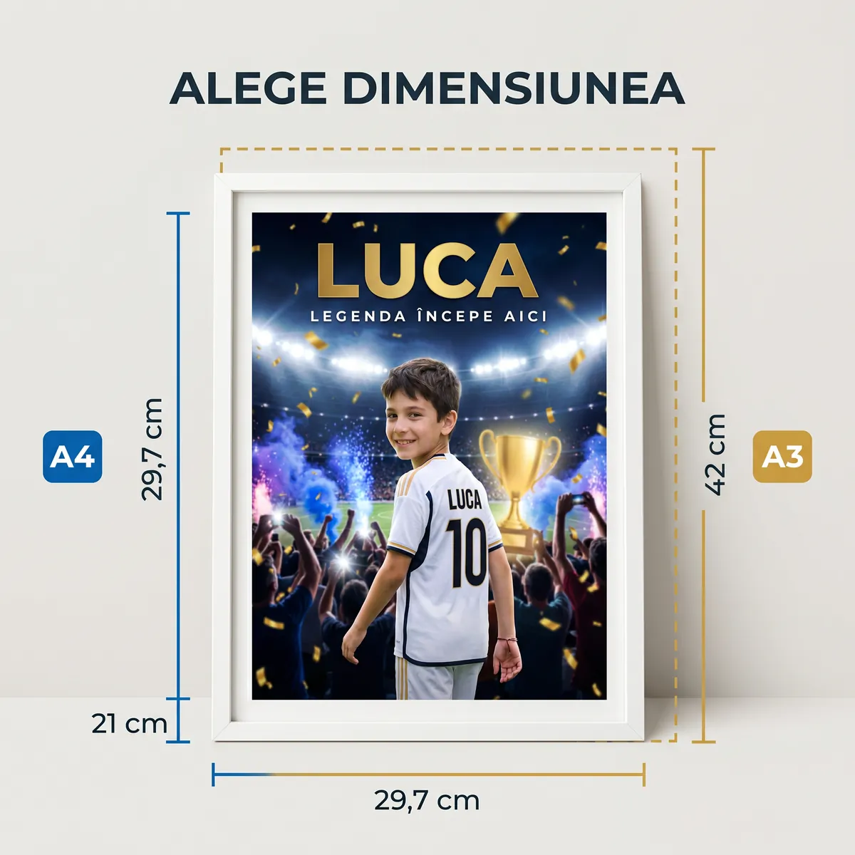 Tablou personalizat Champions League - cadou fotbal copii [4]