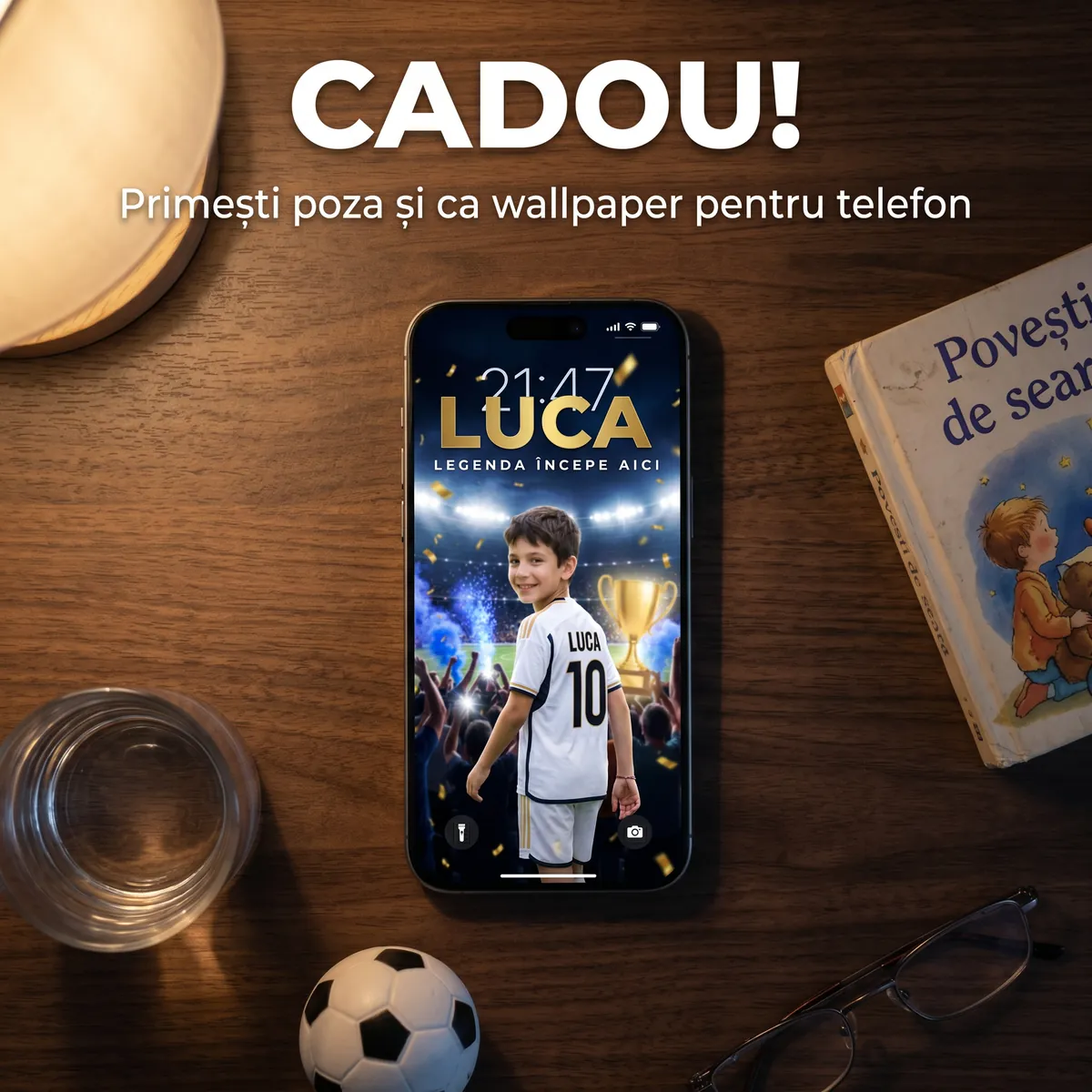 Tablou personalizat Champions League - cadou fotbal copii [6]
