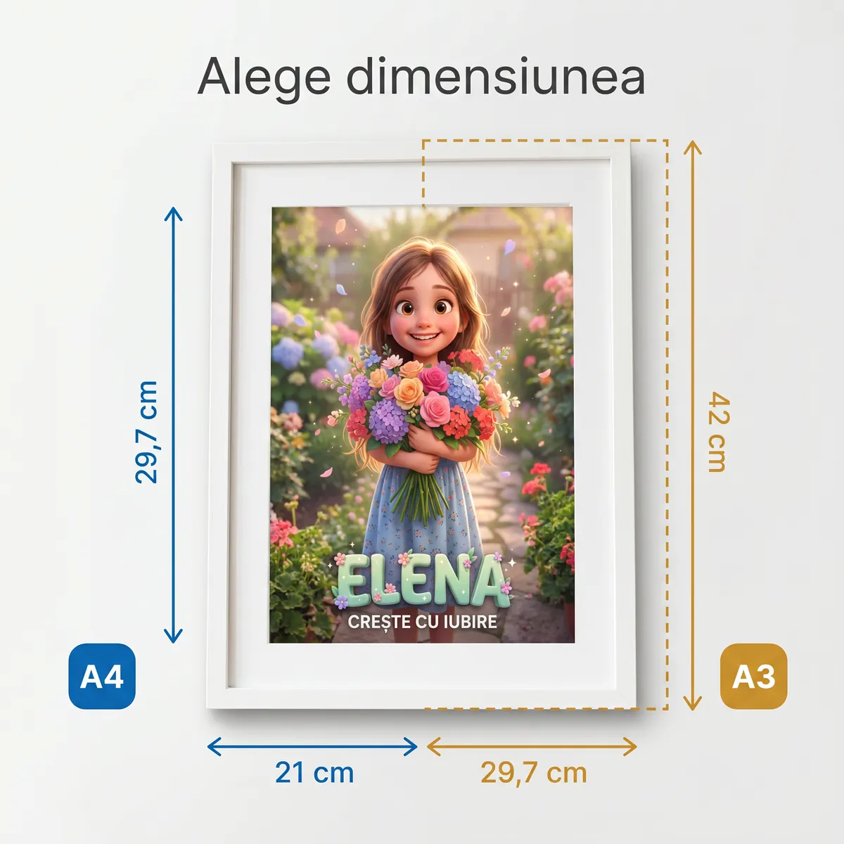 Tablou personalizat Grădina cu Flori - cadou copii Alpacka Gift [4]