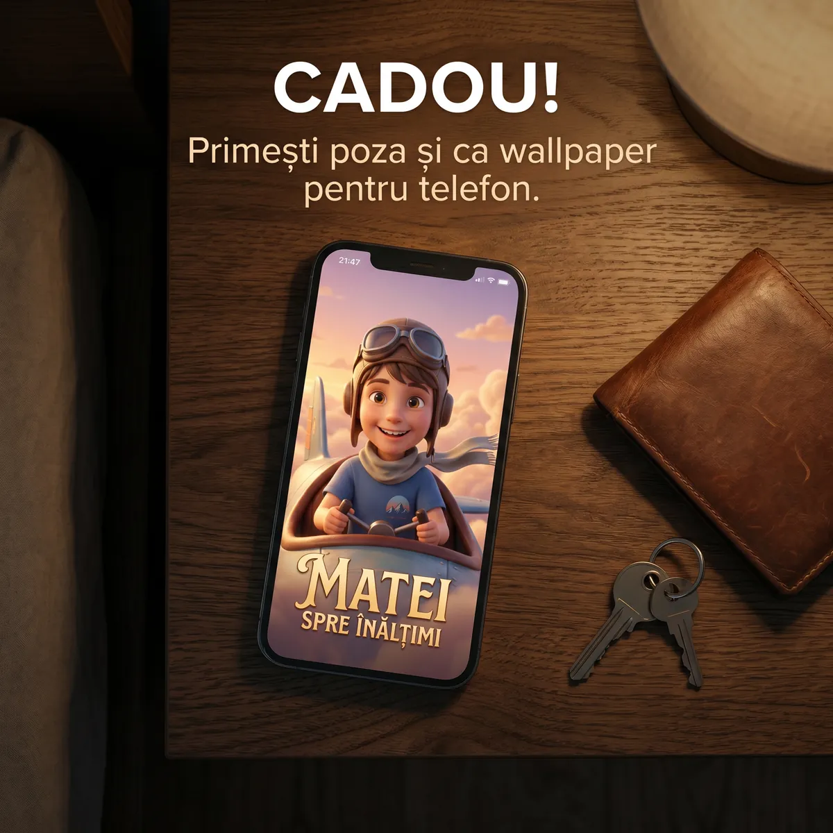Tablou personalizat Micul Aviator - cadou copii Alpacka Gift [6]