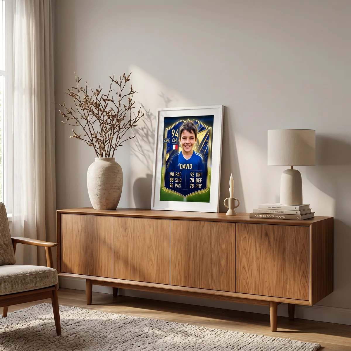Tablou personalizat Micul Campion David - cadou fotbal copii [3]