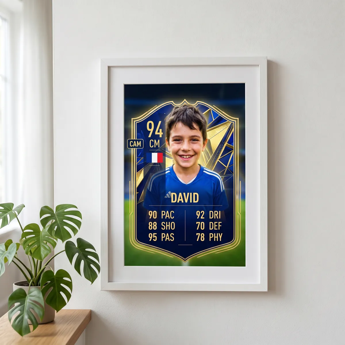 Tablou personalizat Micul Campion David - cadou fotbal copii [2]