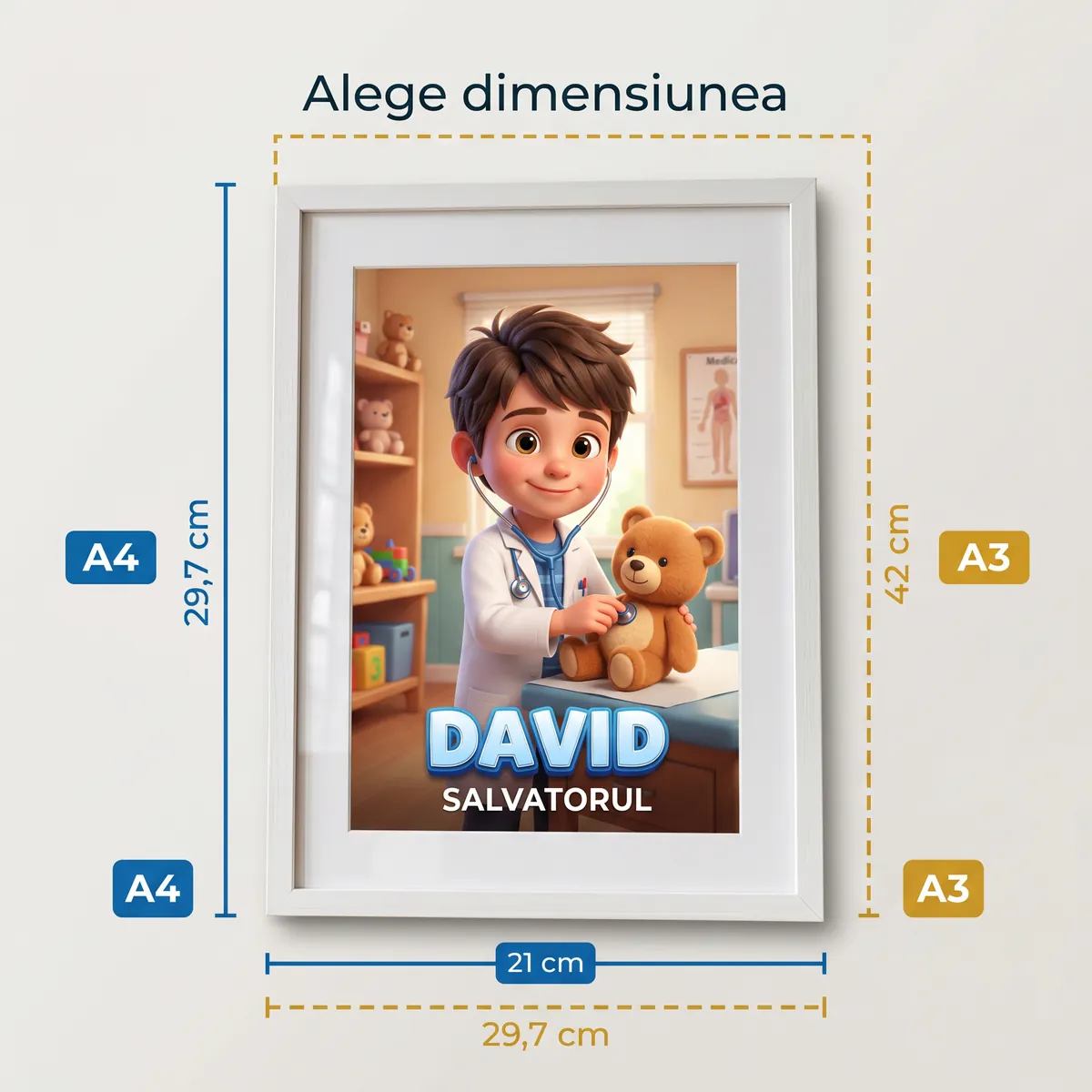 Tablou personalizat Micul Doctor - cadou copii Alpacka Gift [4]
