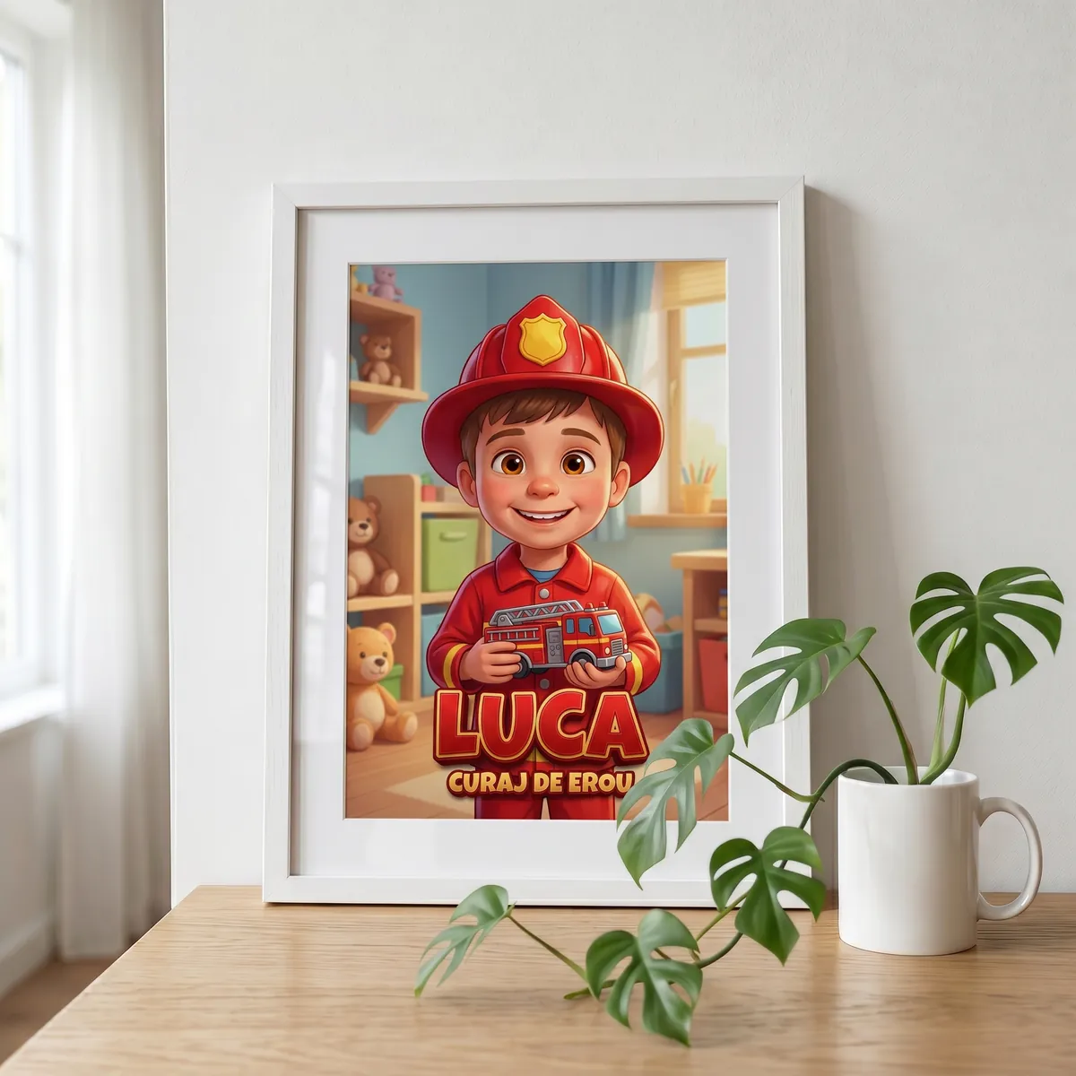 Tablou personalizat Micul Pompier - cadou copii Alpacka Gift [2]