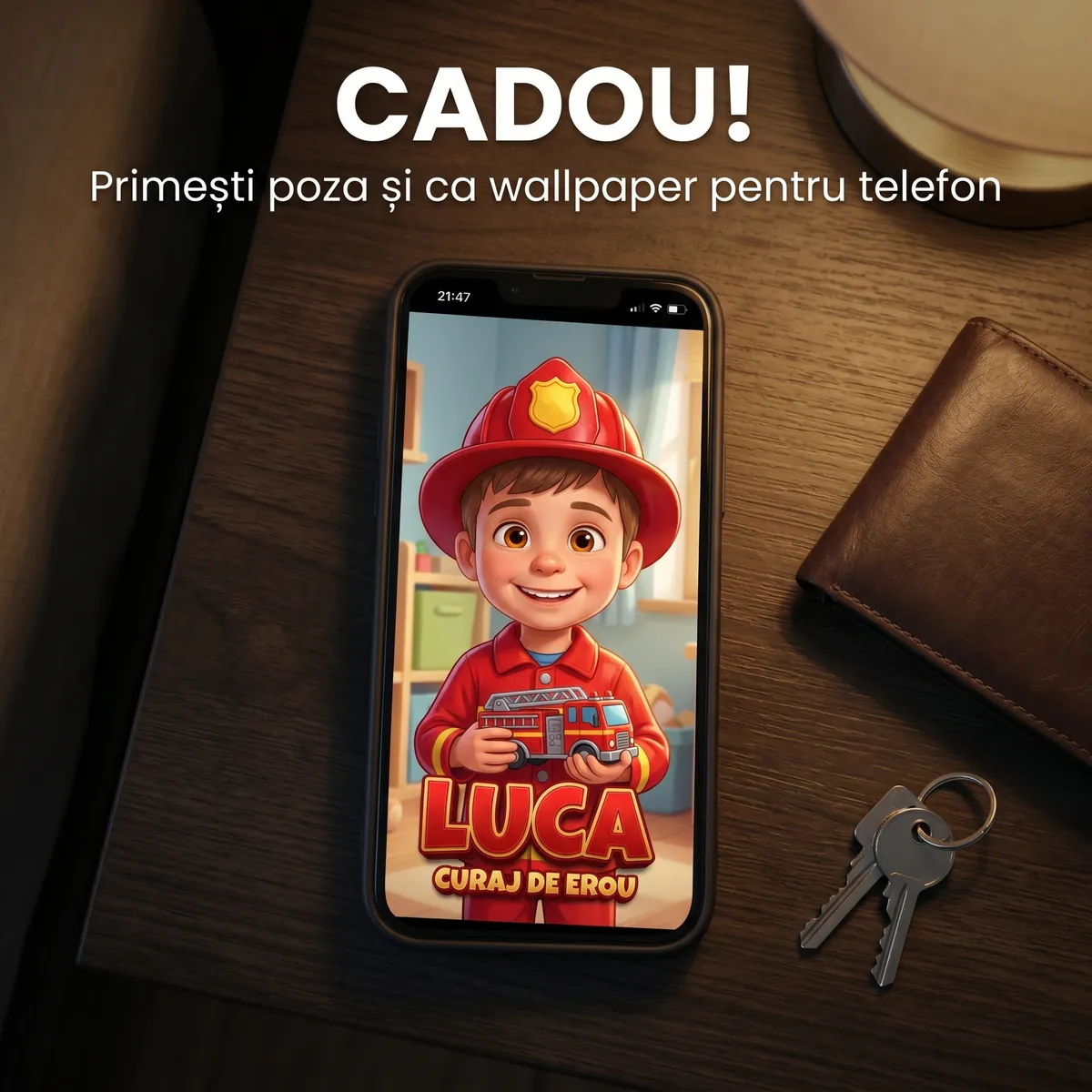Tablou personalizat Micul Pompier - cadou copii Alpacka Gift [6]