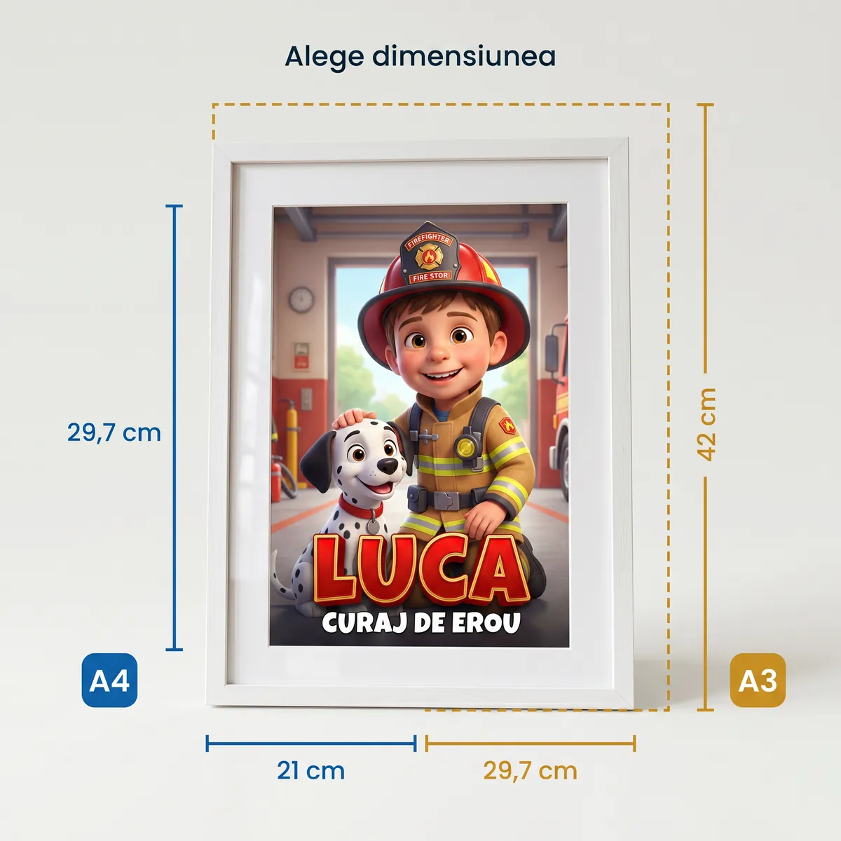 Tablou personalizat Micul Pompier - cadou copii Alpacka Gift [4]