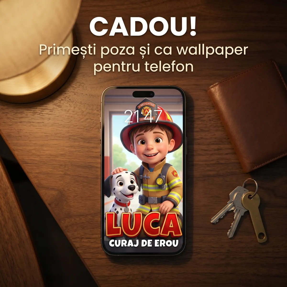 Tablou personalizat Micul Pompier - cadou copii Alpacka Gift [6]
