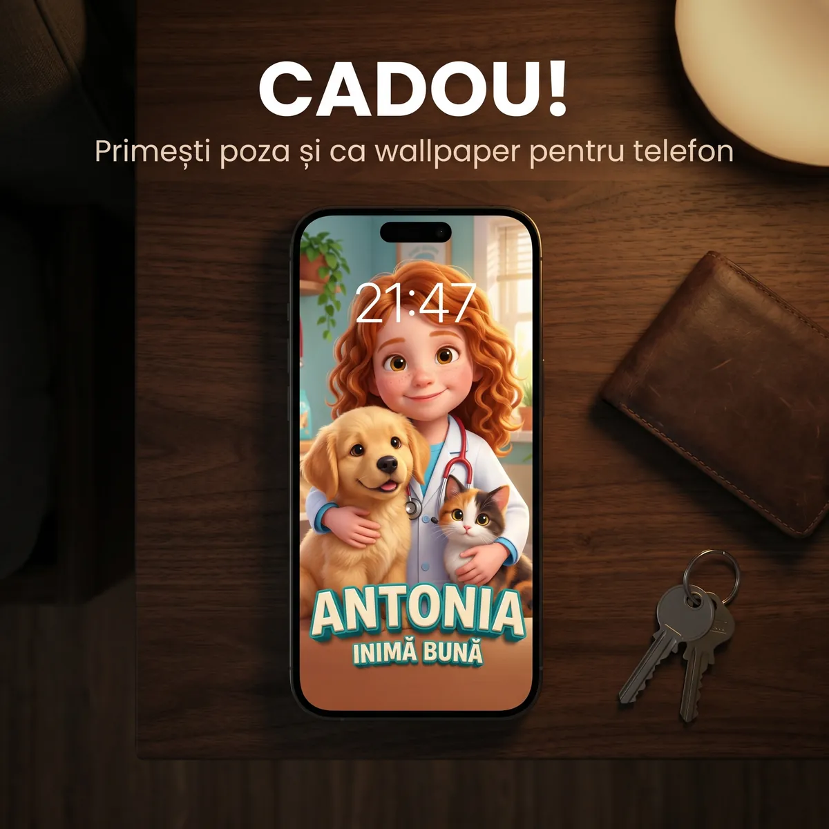 Tablou personalizat Micuța Veterinară - cadou copii Alpacka Gift [6]