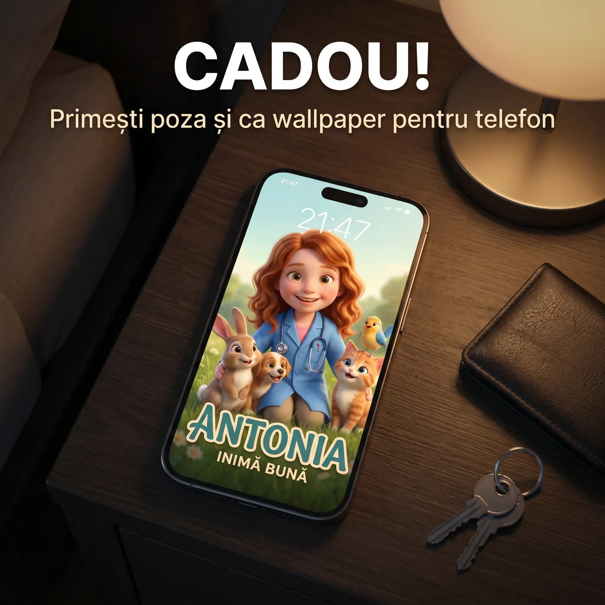 Tablou personalizat Micuța Veterinară - cadou copii Alpacka Gift [6]