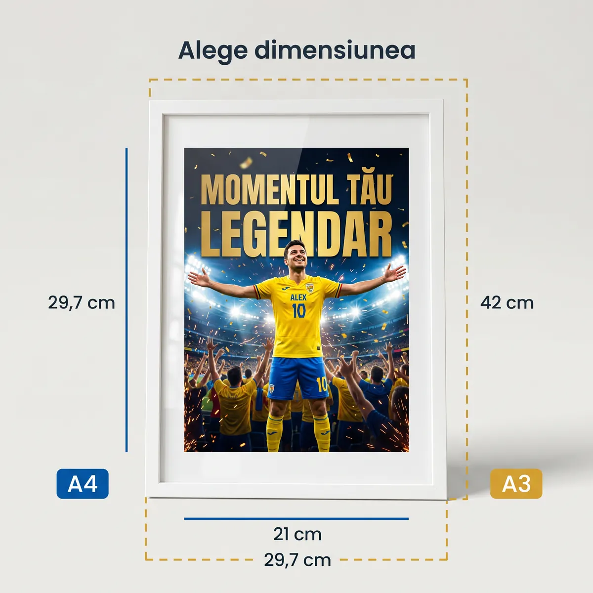Tablou personalizat Momentul Legendar - cadou fotbal [4]