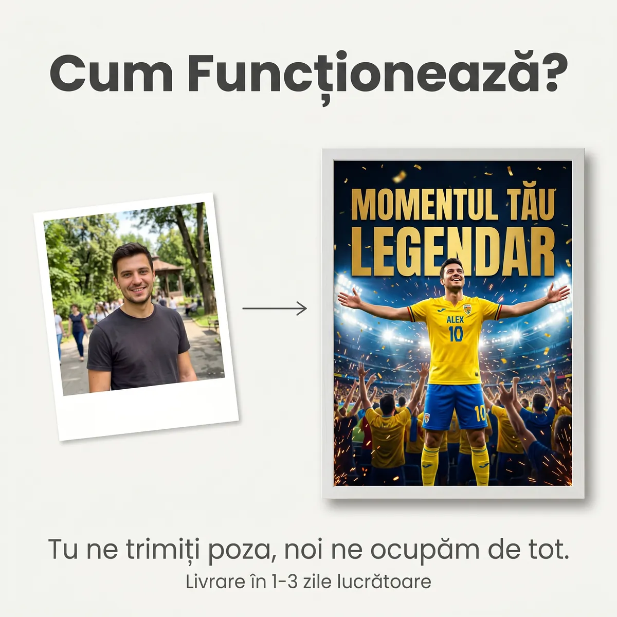 Tablou personalizat Momentul Legendar - cadou fotbal [5]