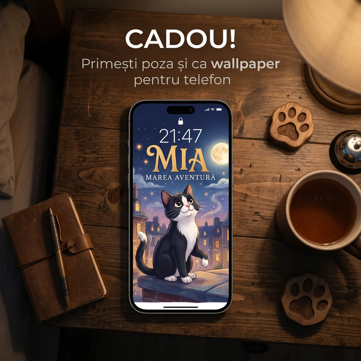 Tablou Personalizat Pisica Cartoon - cadou pet personalizat [6]