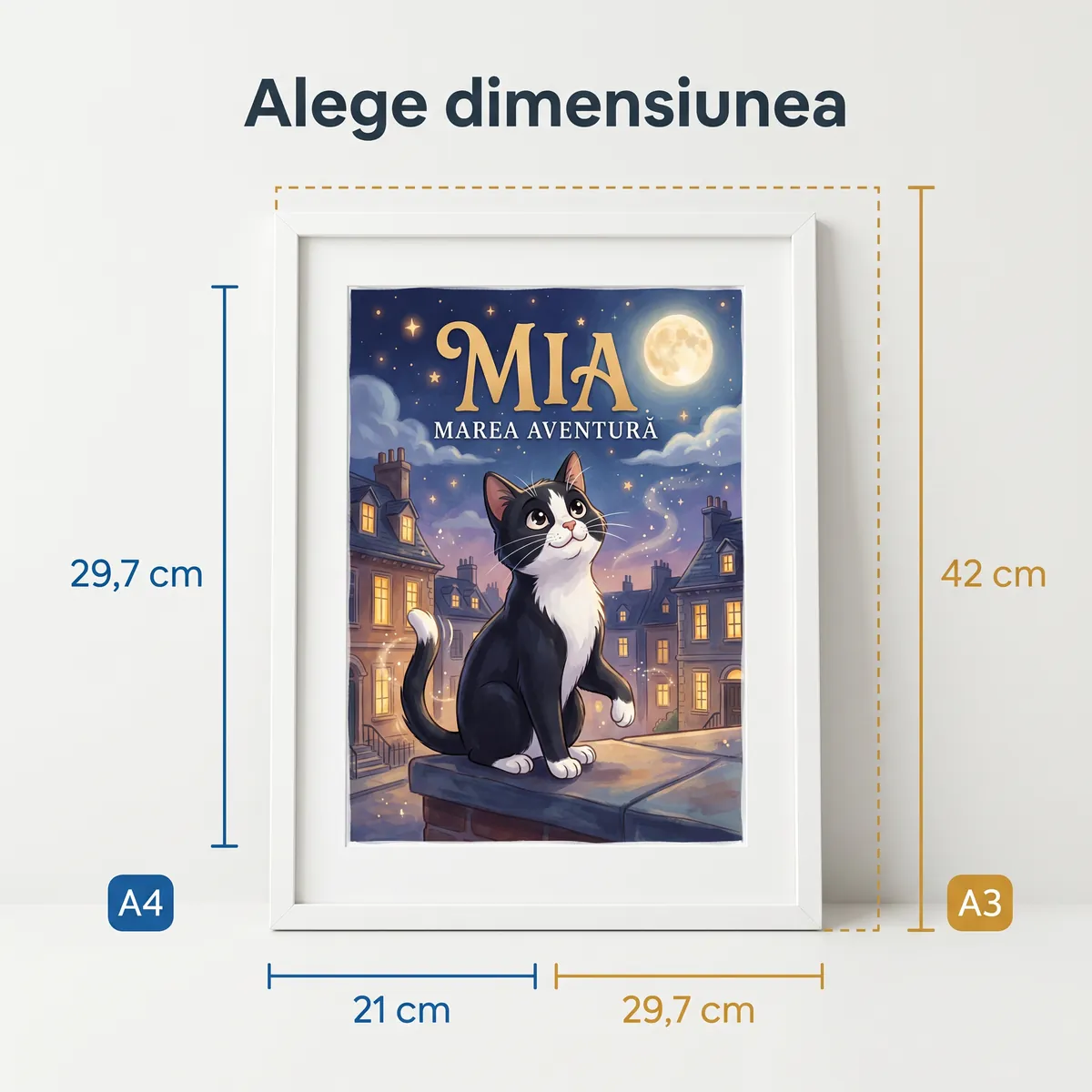 Tablou Personalizat Pisica Cartoon - cadou pet personalizat [4]