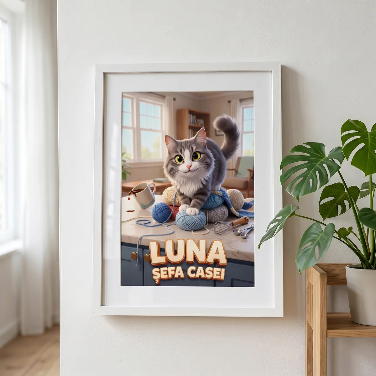 Tablou Personalizat Pisica Comedie - cadou pet personalizat [2]