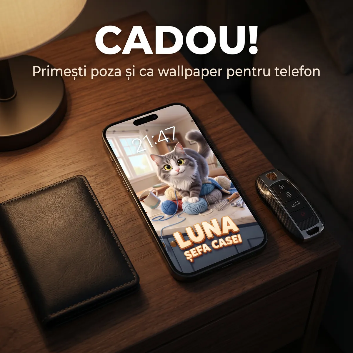 Tablou Personalizat Pisica Comedie - cadou pet personalizat [6]