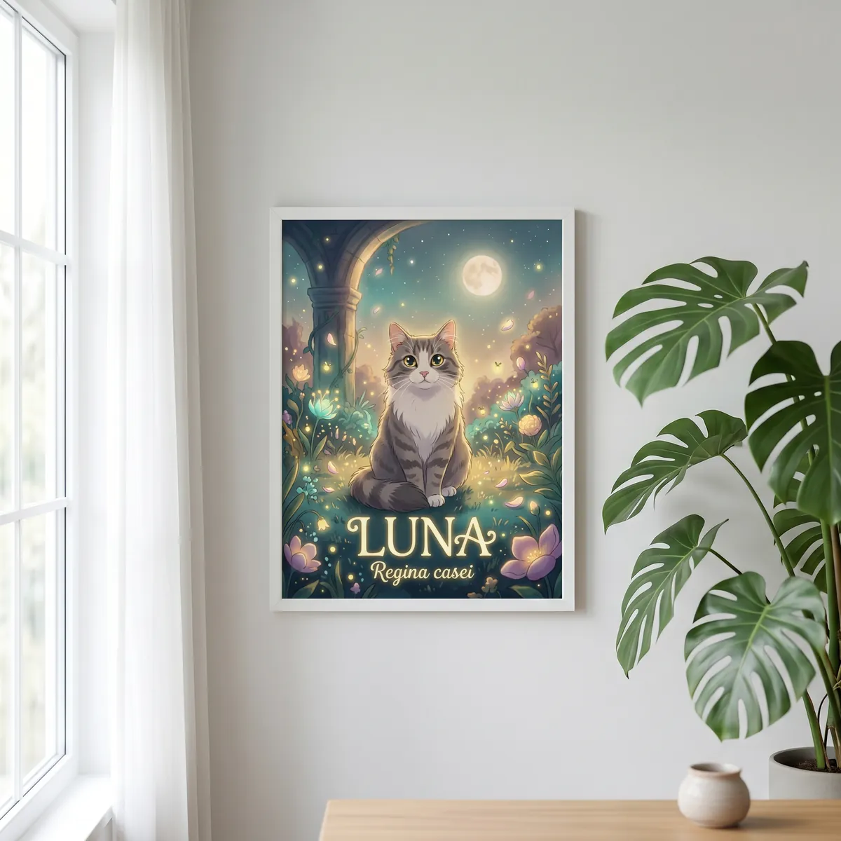 Tablou Personalizat Pisica Magica - cadou pet personalizat [2]