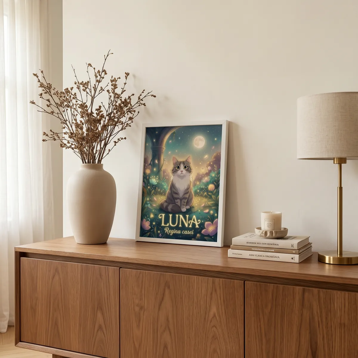 Tablou Personalizat Pisica Magica - cadou pet personalizat [3]