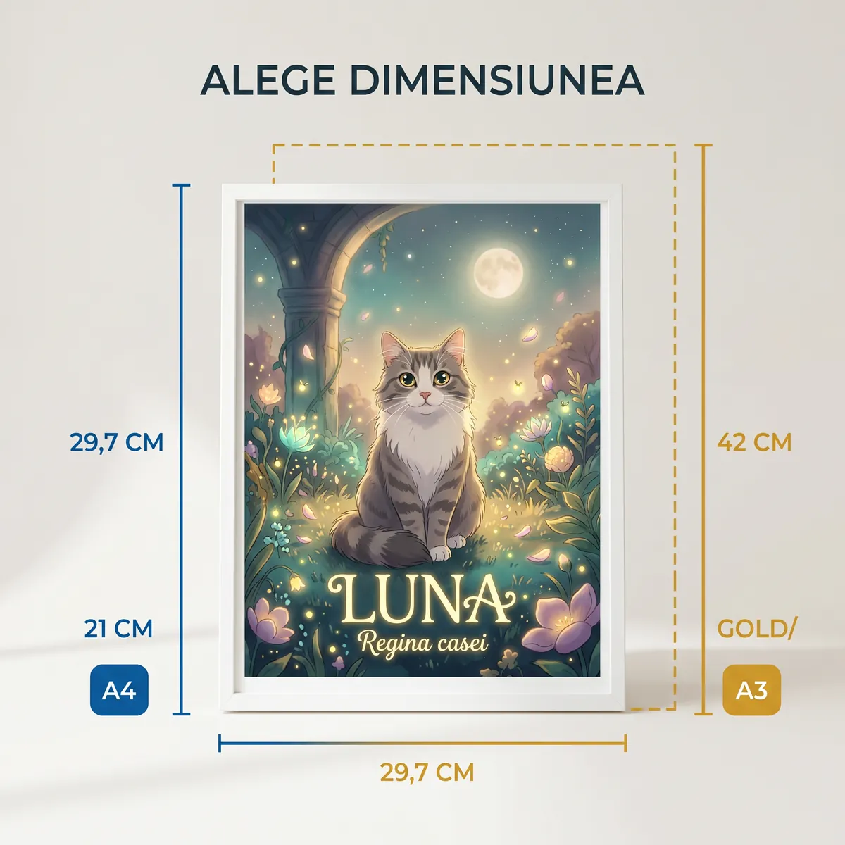 Tablou Personalizat Pisica Magica - cadou pet personalizat [4]