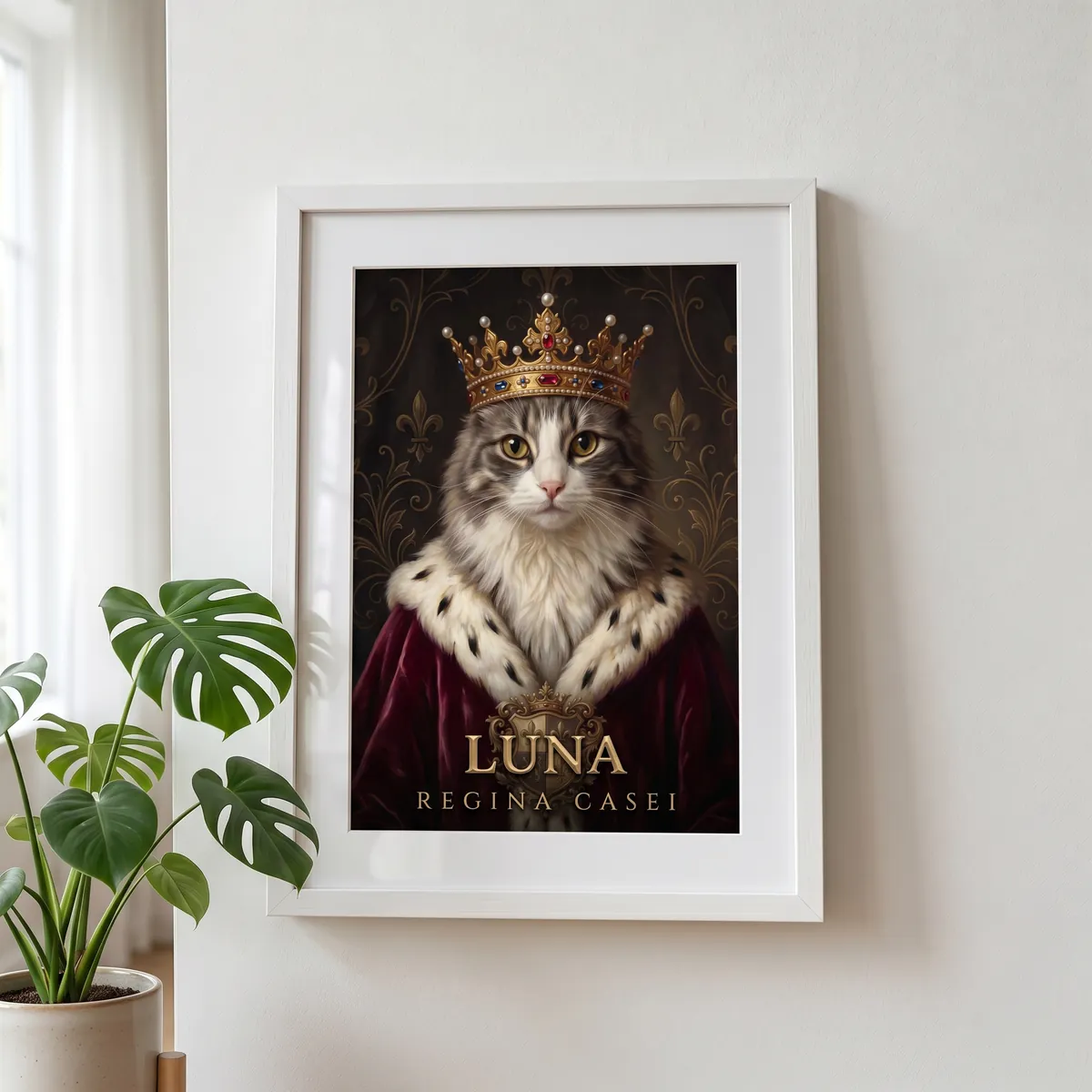 Tablou Personalizat Pisica Regala - cadou pet personalizat [2]