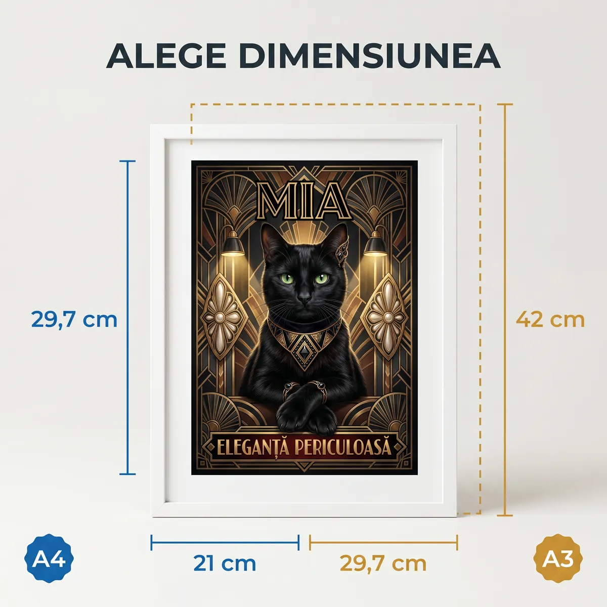 Tablou Personalizat Pisica Villain Deco - cadou pet personalizat [4]