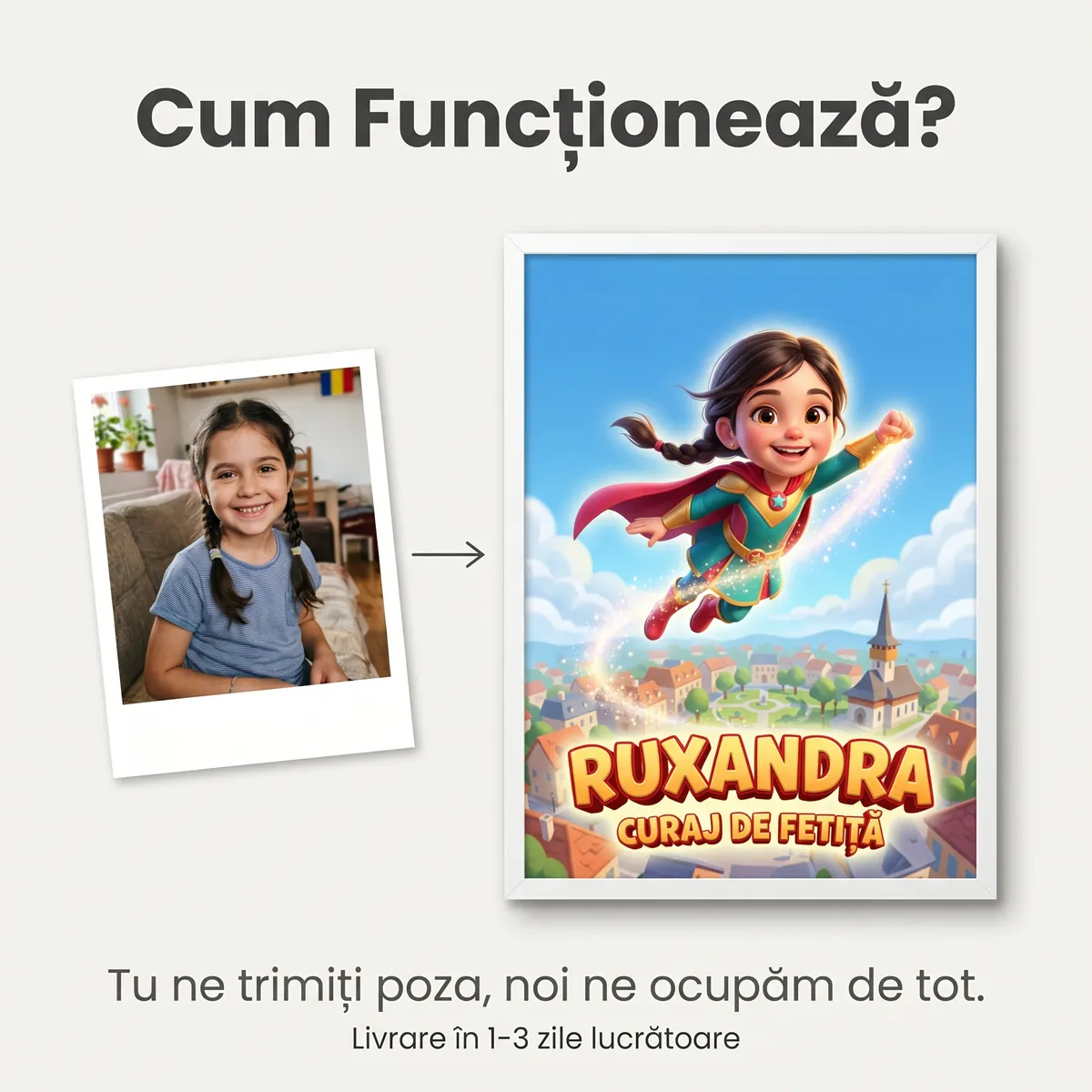 Tablou personalizat Super-Eroină - cadou copii Alpacka Gift [5]