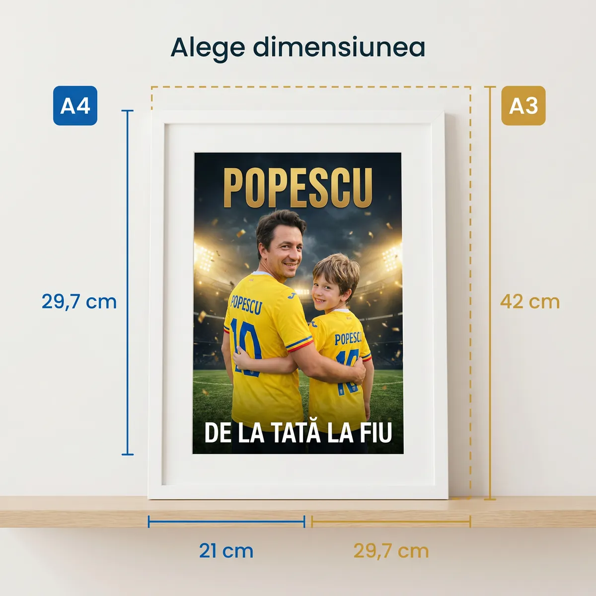 Tablou personalizat Tata si Fiu - cadou fotbal [4]