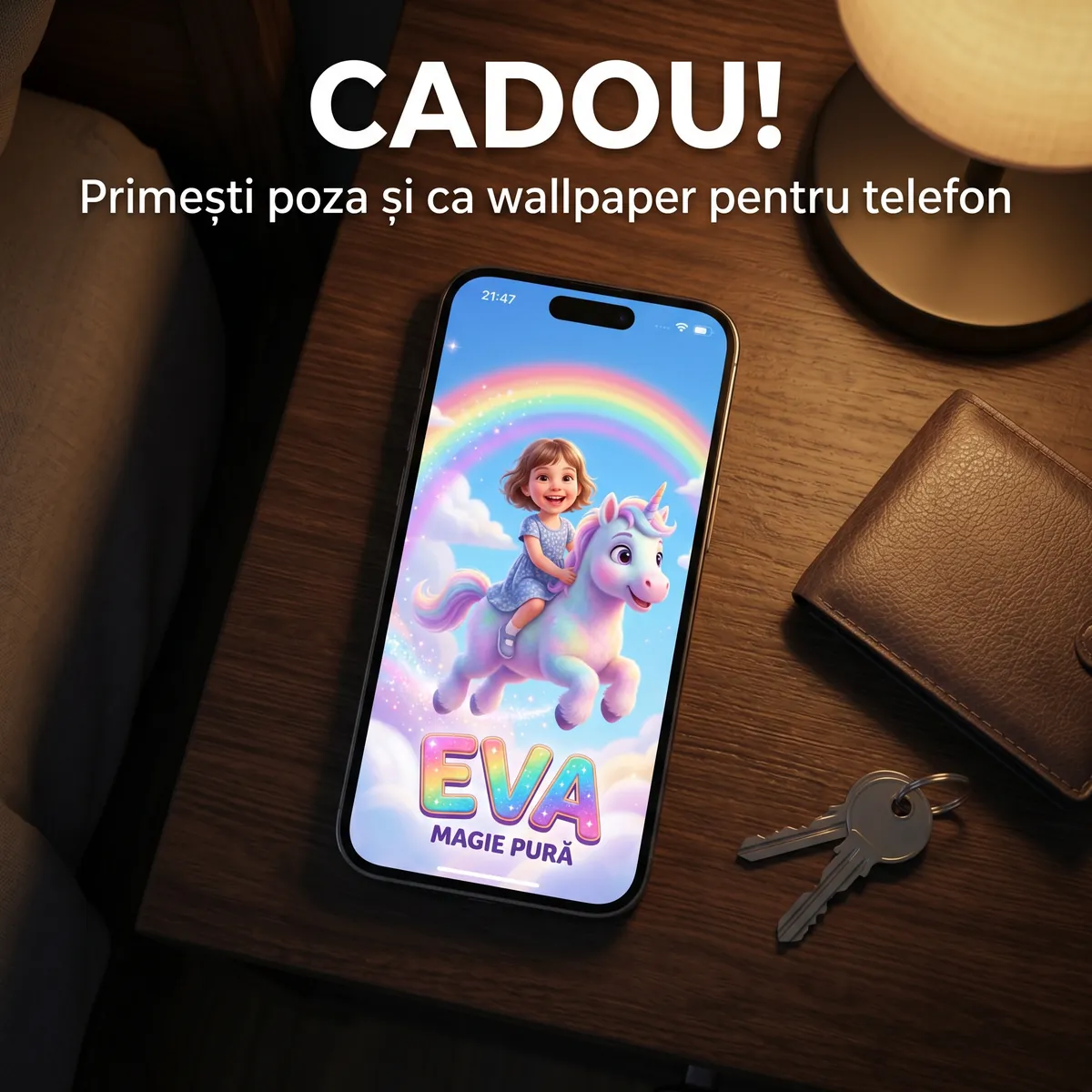 Tablou personalizat Unicorni - cadou copii Alpacka Gift [6]
