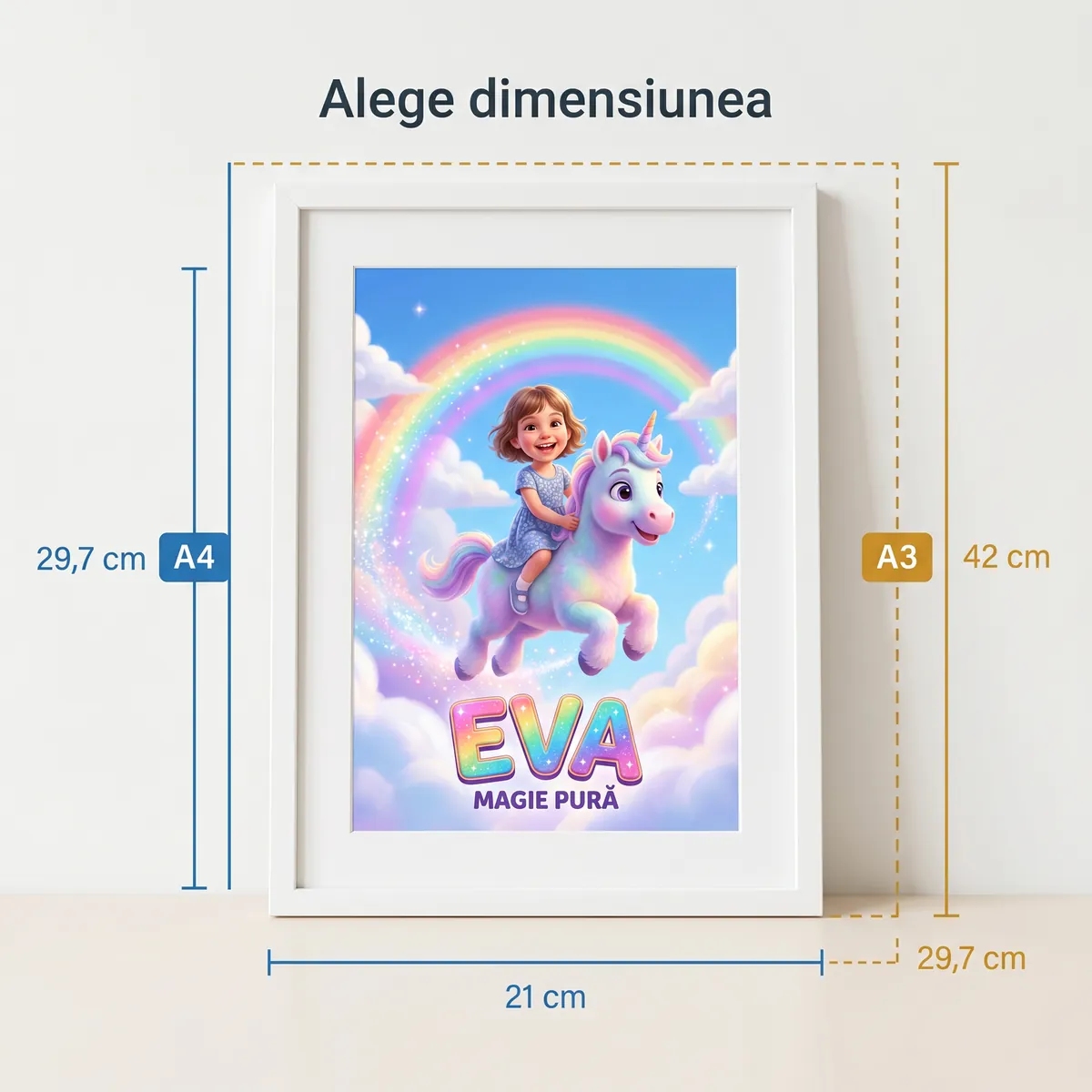Tablou personalizat Unicorni - cadou copii Alpacka Gift [4]