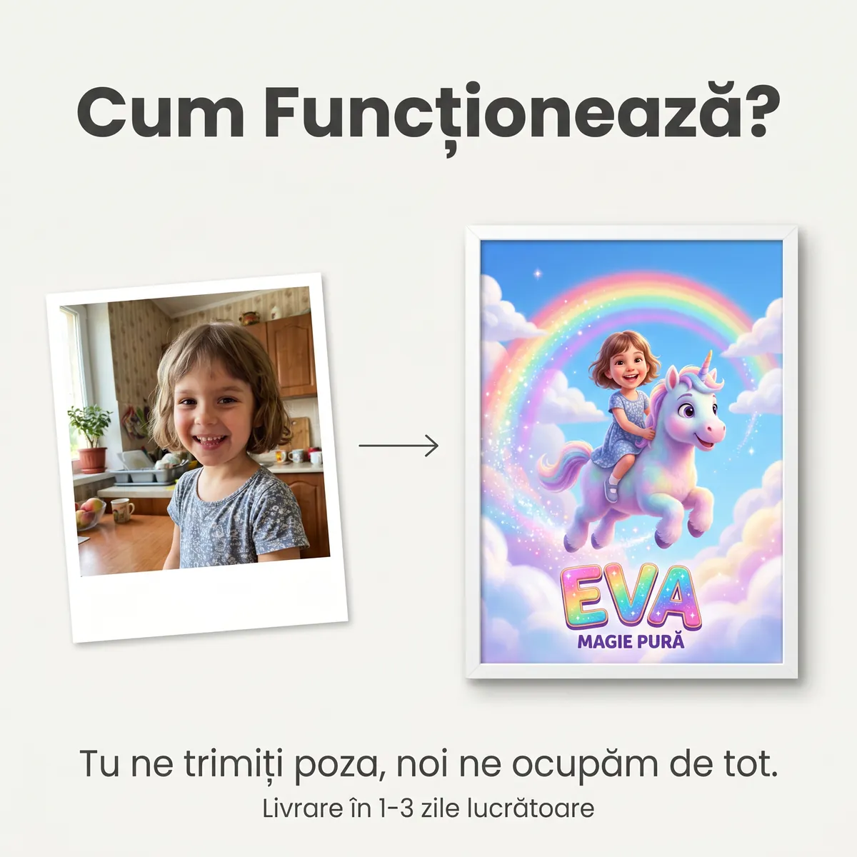 Tablou personalizat Unicorni - cadou copii Alpacka Gift [5]