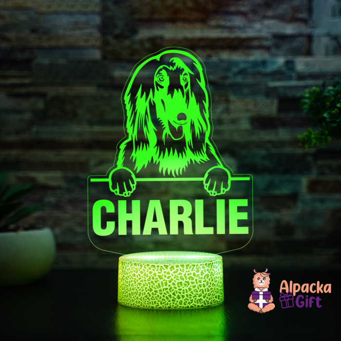 Lampă 3D Ogar Afgan (Afghan Hound) [2]