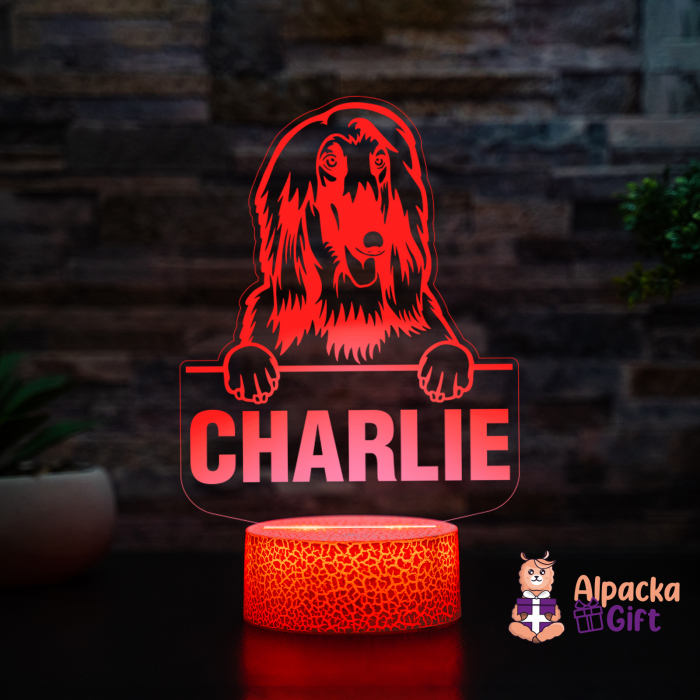 Lampă 3D Ogar Afgan (Afghan Hound) [4]