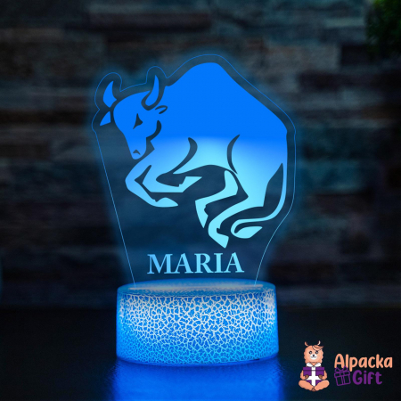 Horoscop - Lampă 3D Zodia Taur