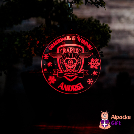 Rapid Bucuresti - Decoratiune de Craciun LED -  FC Rapid