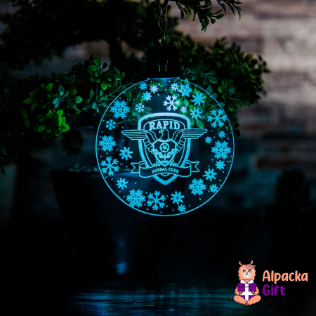 Set 4 Decoratiuni de Craciun LED - FC Rapid [1]