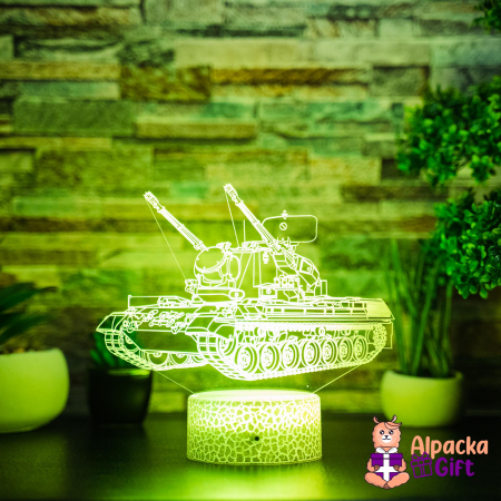 Lămpi 3D - Lampă 3D Tanc 2