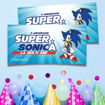 Felicitări - Felicitare personalizată pentru aniversare - Sonic
