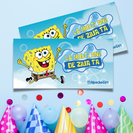 Felicitări - Felicitare personalizată pentru aniversare - SpongeBob