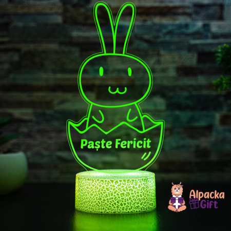 Cadouri de Paște - Lampă 3D - Iepuraș de Paște 3