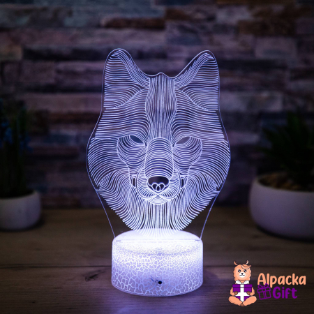 Lampi 3D Animale - Lampă 3D - Lup