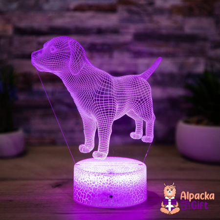 Lampi 3D Animale - Lampă 3D - Cățel