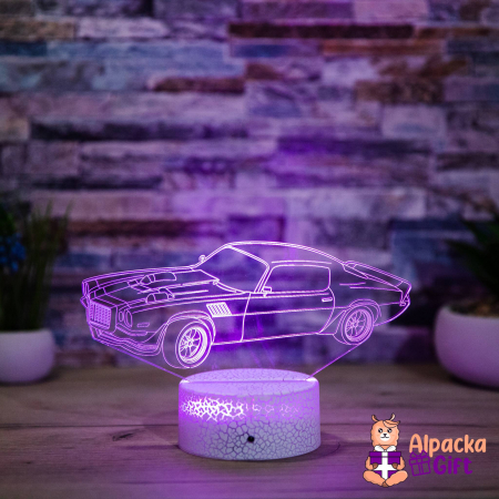 Pentru copii - Lampă 3D - Masină Retro